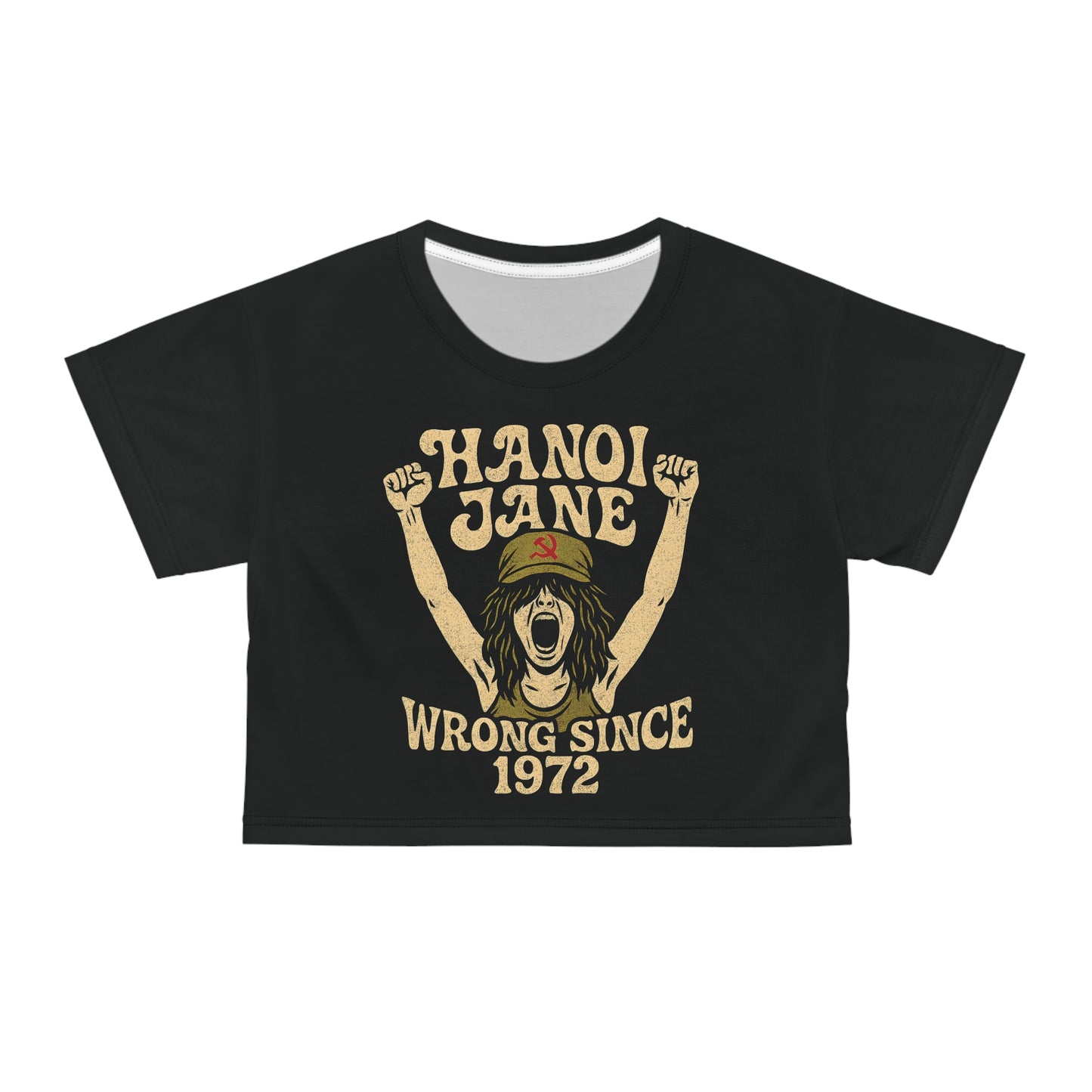 "Hanoi Jane", Black Crop Tee
