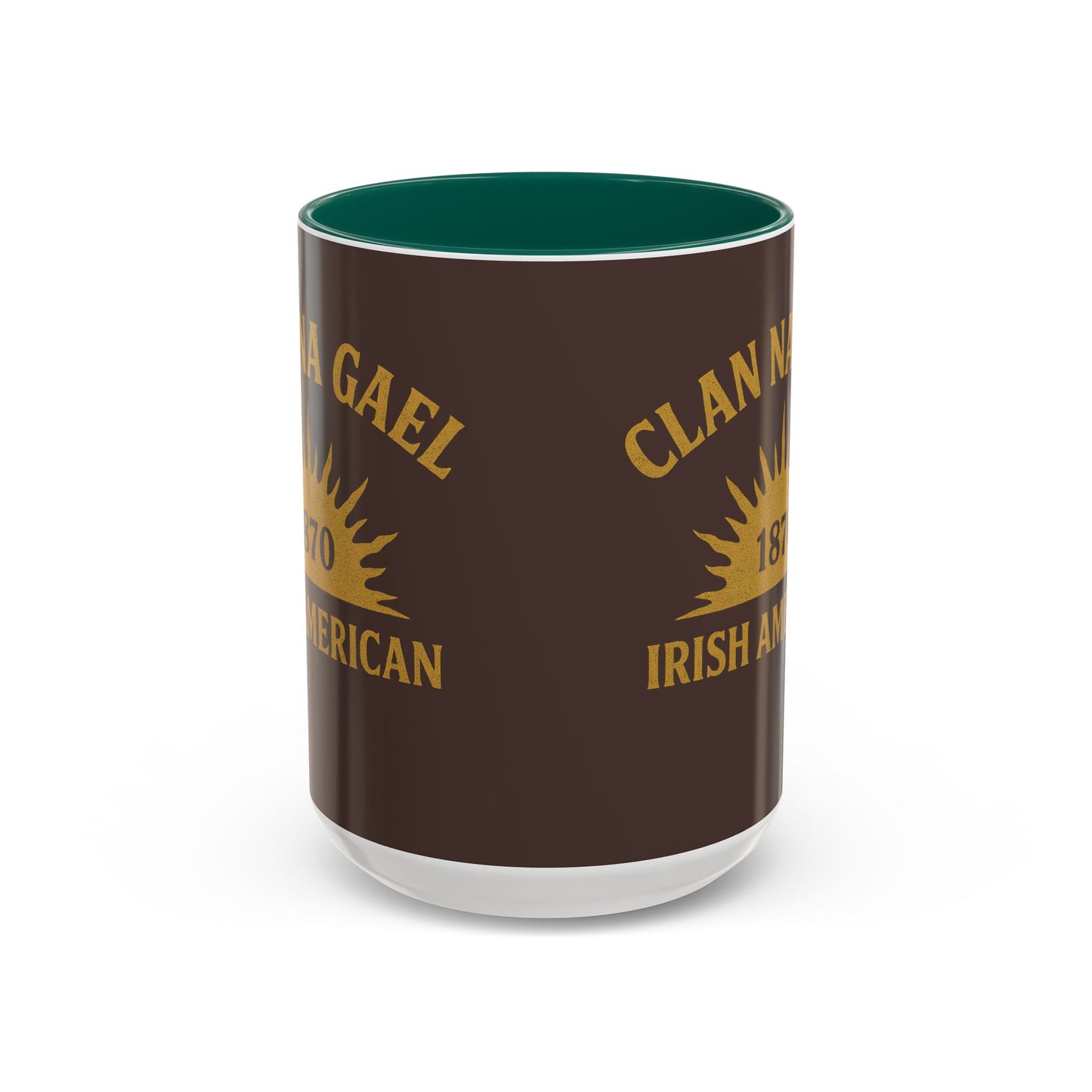 "Clan na Gael - Irish American", Colorful Mugs (11oz, 15oz) (Wild Boar Brown)