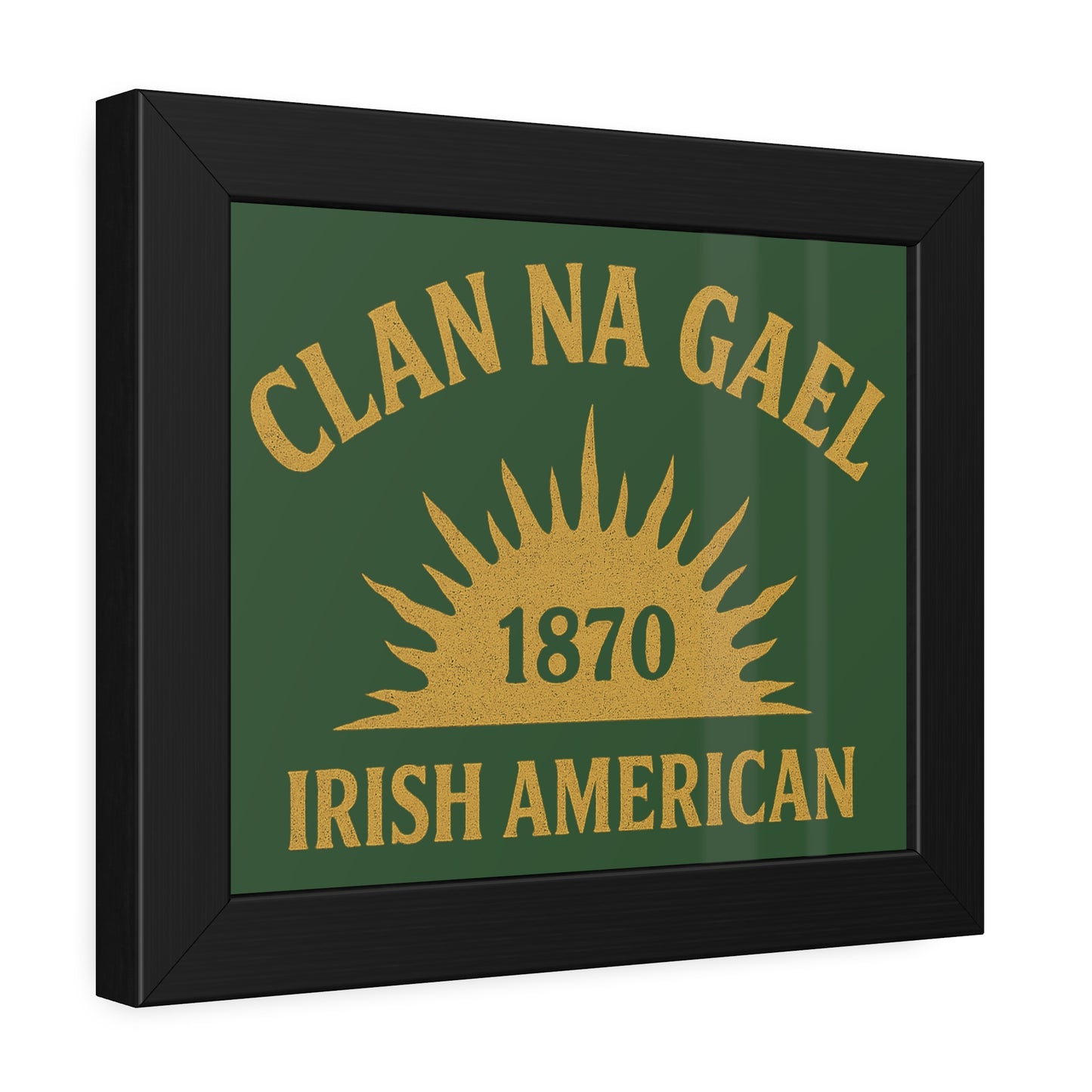 "Clan na Gael - Irish American", Framed Paper Poster (Brithemain Green)