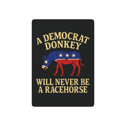 "A Democrat Donkey", Political Playing Cards (Void Black)