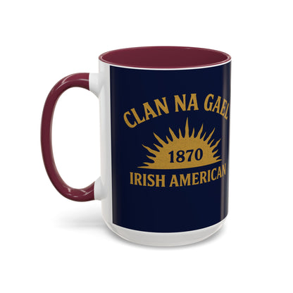 "Clan na Gael - Irish American", Colorful Mugs (11oz, 15oz) (Mariana Blue)