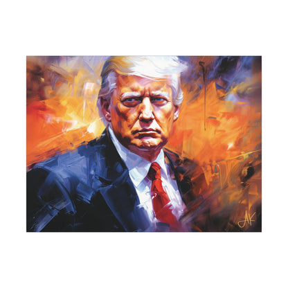 "Trump Portrait No. 9", Stretched Matte Canvas Fine Art Print