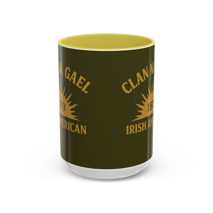 "Clan na Gael - Irish American", Colorful Mugs (11oz, 15oz) (Fianna Green)