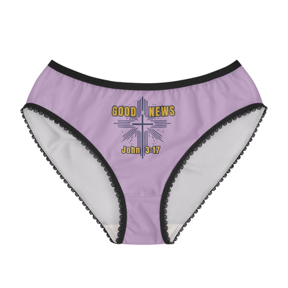 "Good News - John 3:17", Women's Briefs (Mauve)
