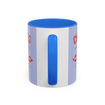"Delicious Cherries", Colorful Mugs (11oz, 15oz) (Retro Periwinkle)
