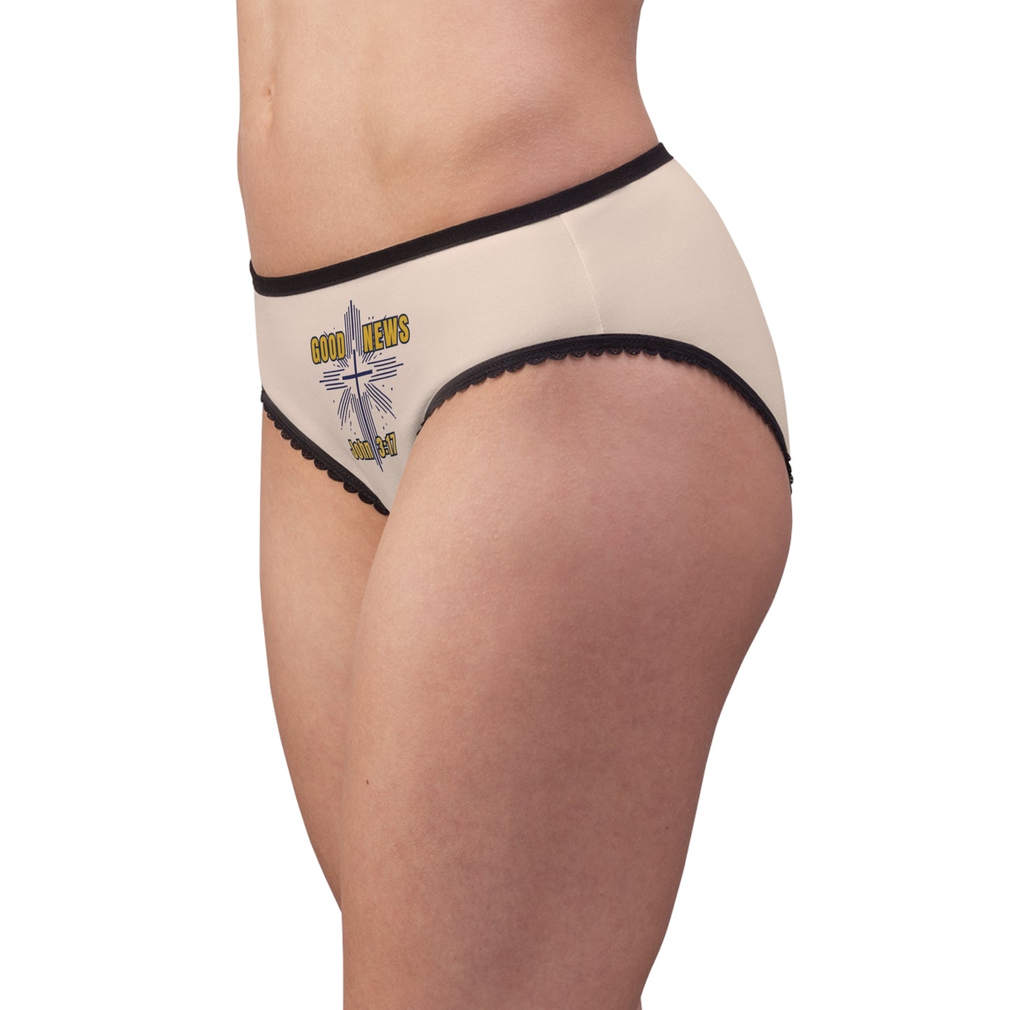"Good News - John 3:17", Women's Briefs (Pink Champagne)