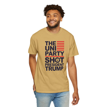 "The Uniparty Shot President Trump" #01, Unisex T-shirt