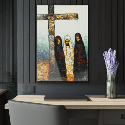 "At-the-Foot of the Cross - John 19:25", Fine Art Acrylic Wall Prints (French Cleat Hanging)