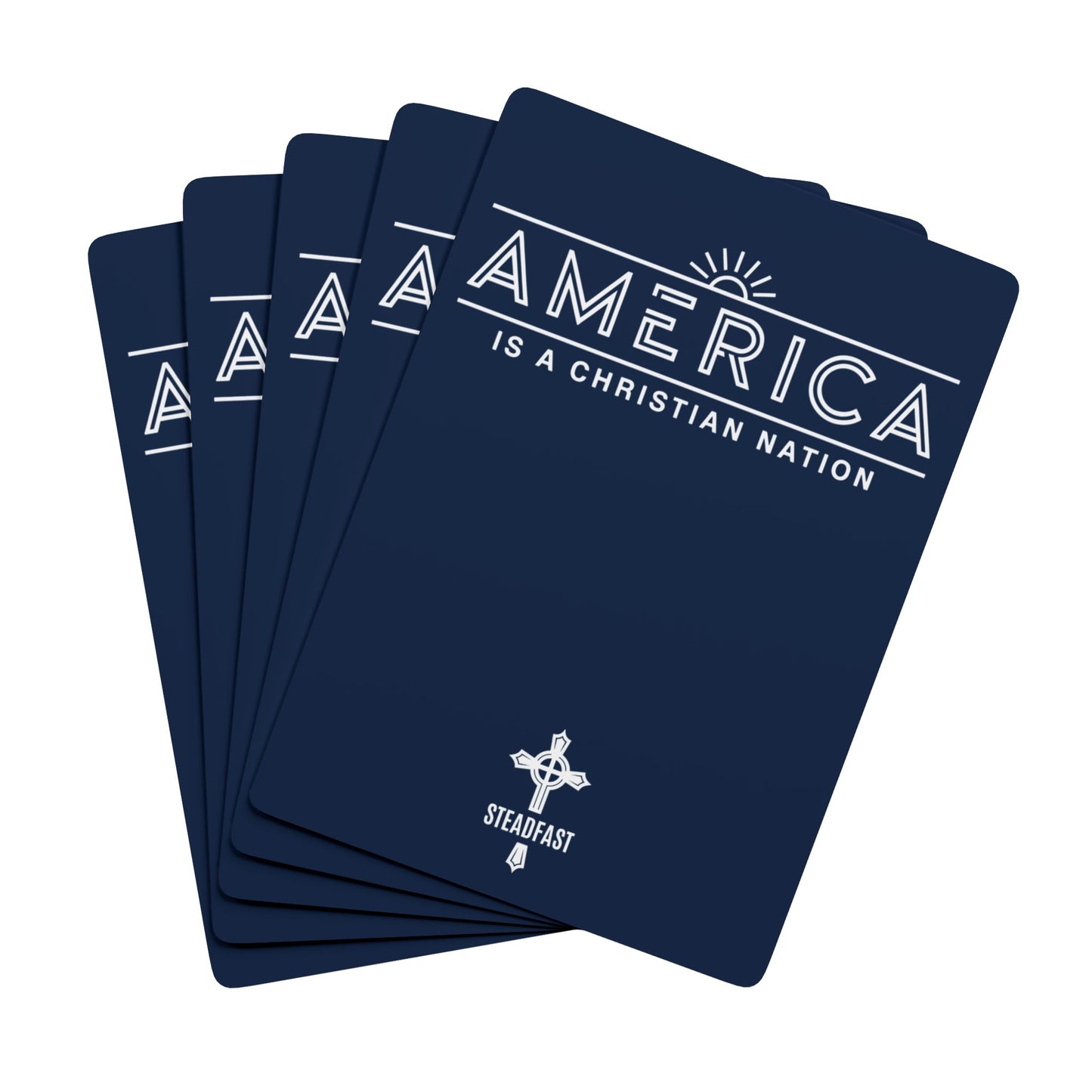 "America is a Christian Nation", Christian Playing Cards (Night Sky Blue)