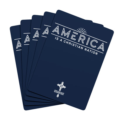 "America is a Christian Nation", Christian Playing Cards (Night Sky Blue)