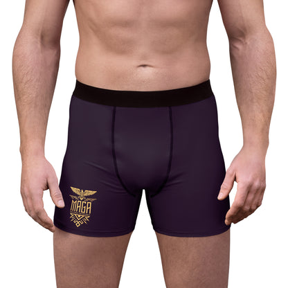 "MAGA Restoring the Republic" #02, Men's Boxer Briefs (Purple Nights)