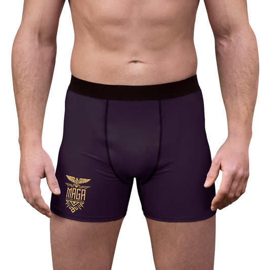 "MAGA Restoring the Republic" #02, Men's Boxer Briefs (Purple Nights)