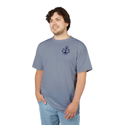 "USN Anchor", Unisex T-shirt (Steel-Deck Grey)