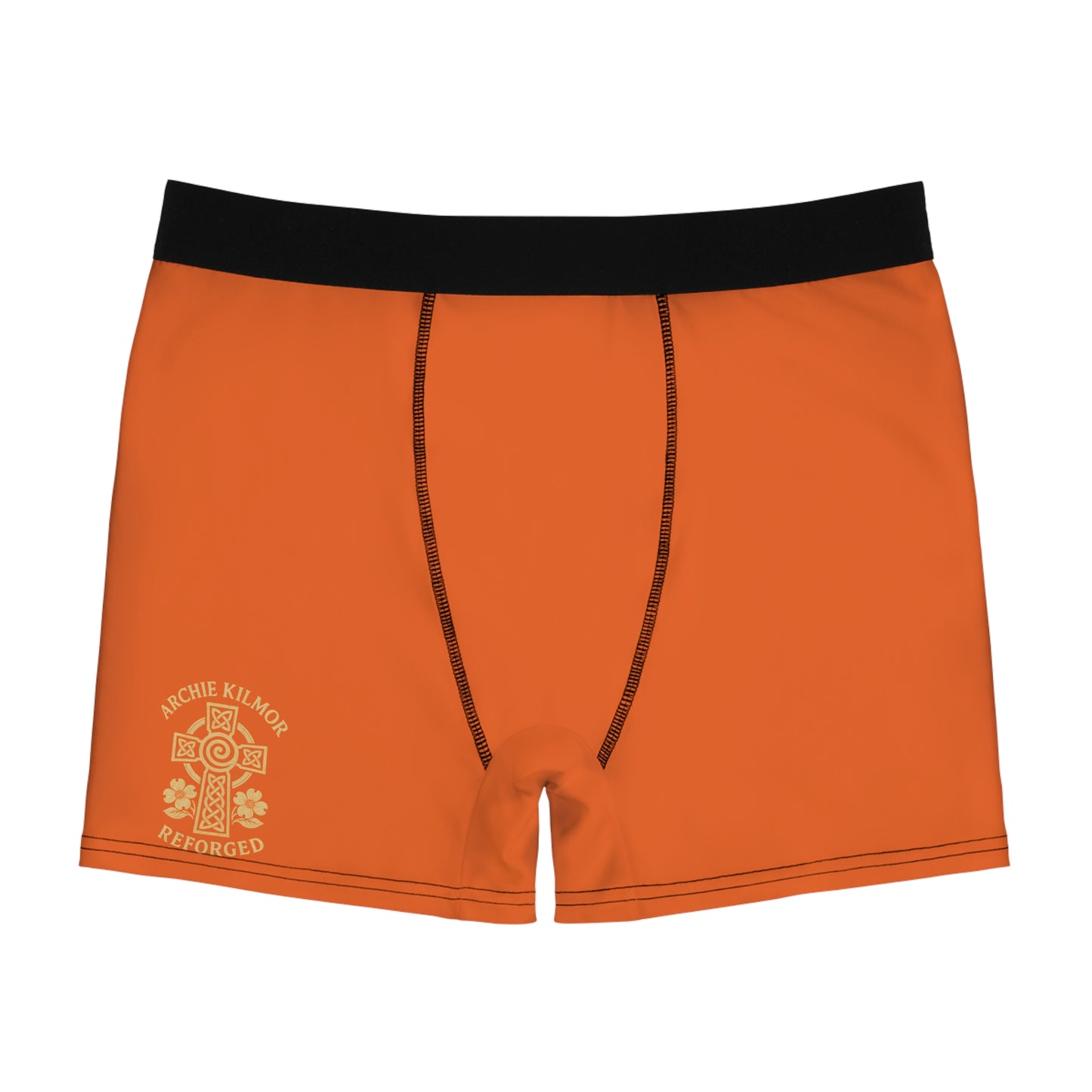 "Archie Kilmor Cross - Reforged" #01, Men's Boxer Briefs (Coral Gum Orange)