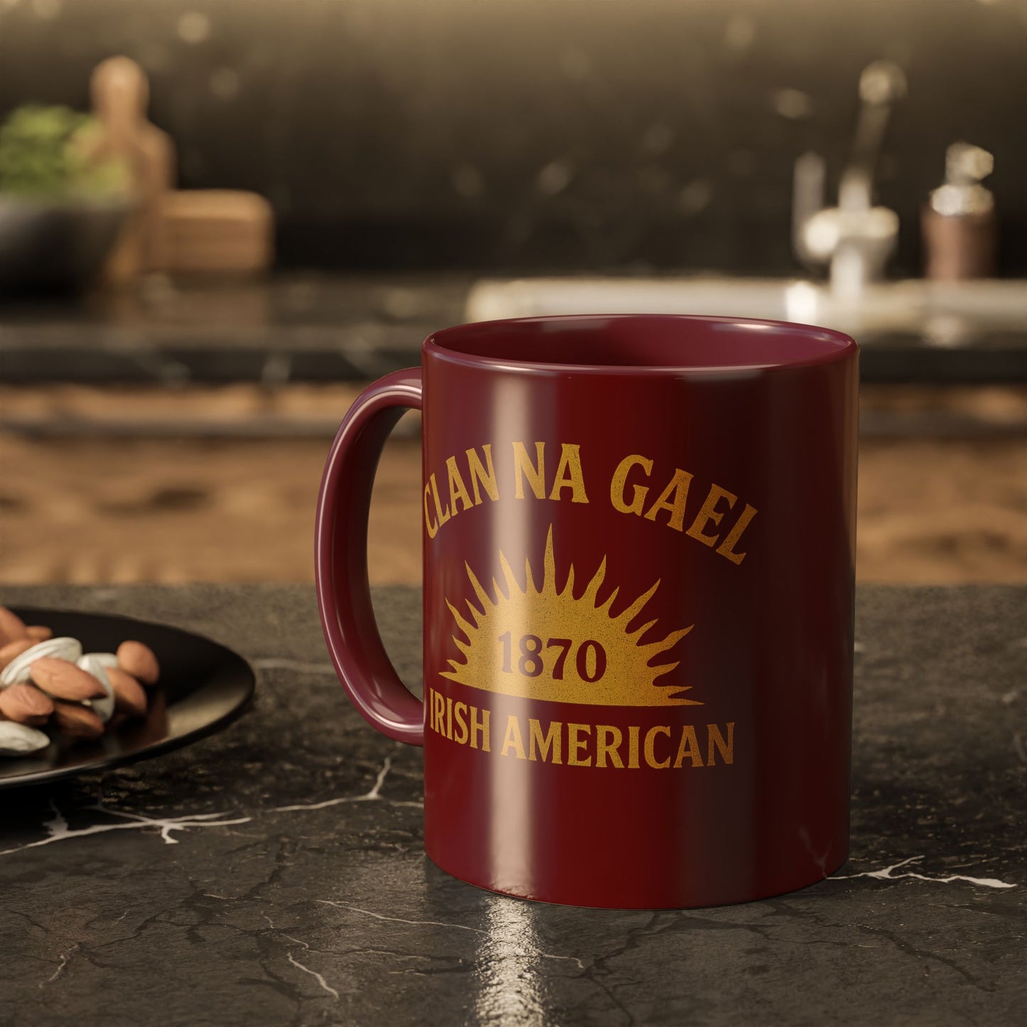 "Clan na Gael - Irish American", Colorful Mugs (11oz, 15oz) (Palladius Red)