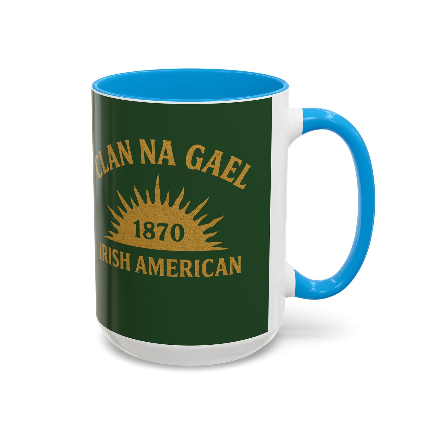 "Clan na Gael - Irish American", Colorful Mugs (11oz, 15oz) (Brithemain Green)