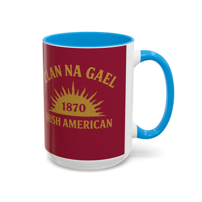 "Clan na Gael - Irish American", Colorful Mugs (11oz, 15oz) (Fénechas Red)