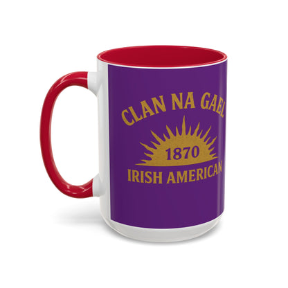 "Clan na Gael - Irish American", Colorful Mugs (11oz, 15oz) (Vesper Violet)