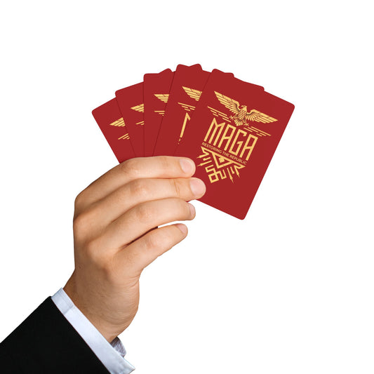 "MAGA Restoring the Republic" #02, Political Playing Cards (Deep Scarlet)