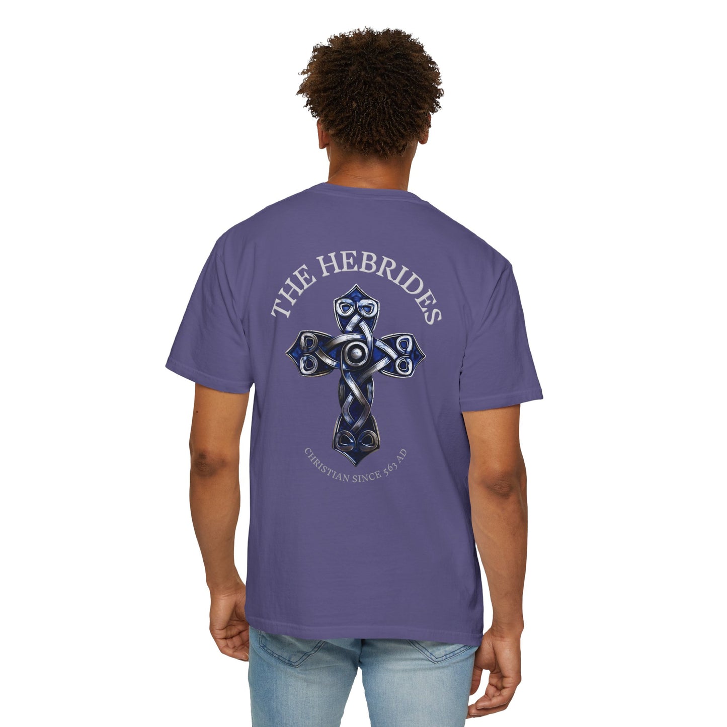 "The Hebrides - Christian since 563 AD", Unisex T-shirt