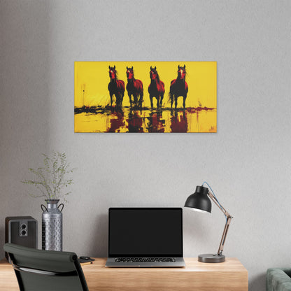 "Steeds of the Red Hand", Stretched Classic Canvas Fine Art Print