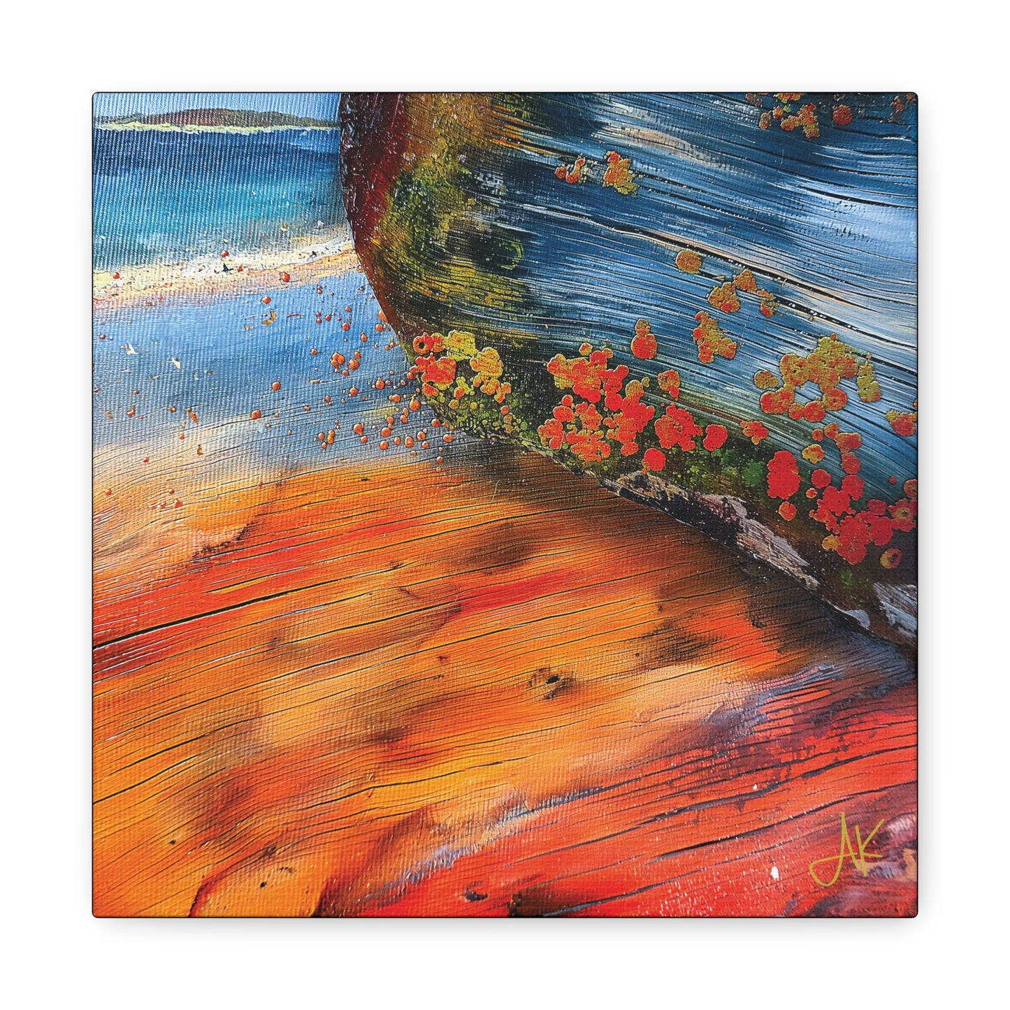 "Landfall Ember – Memories of Ancestral Strakes", Fine Art Matte Canvas, Stretched, 1.25"