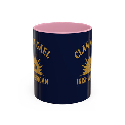 "Clan na Gael - Irish American", Colorful Mugs (11oz, 15oz) (Mariana Blue)