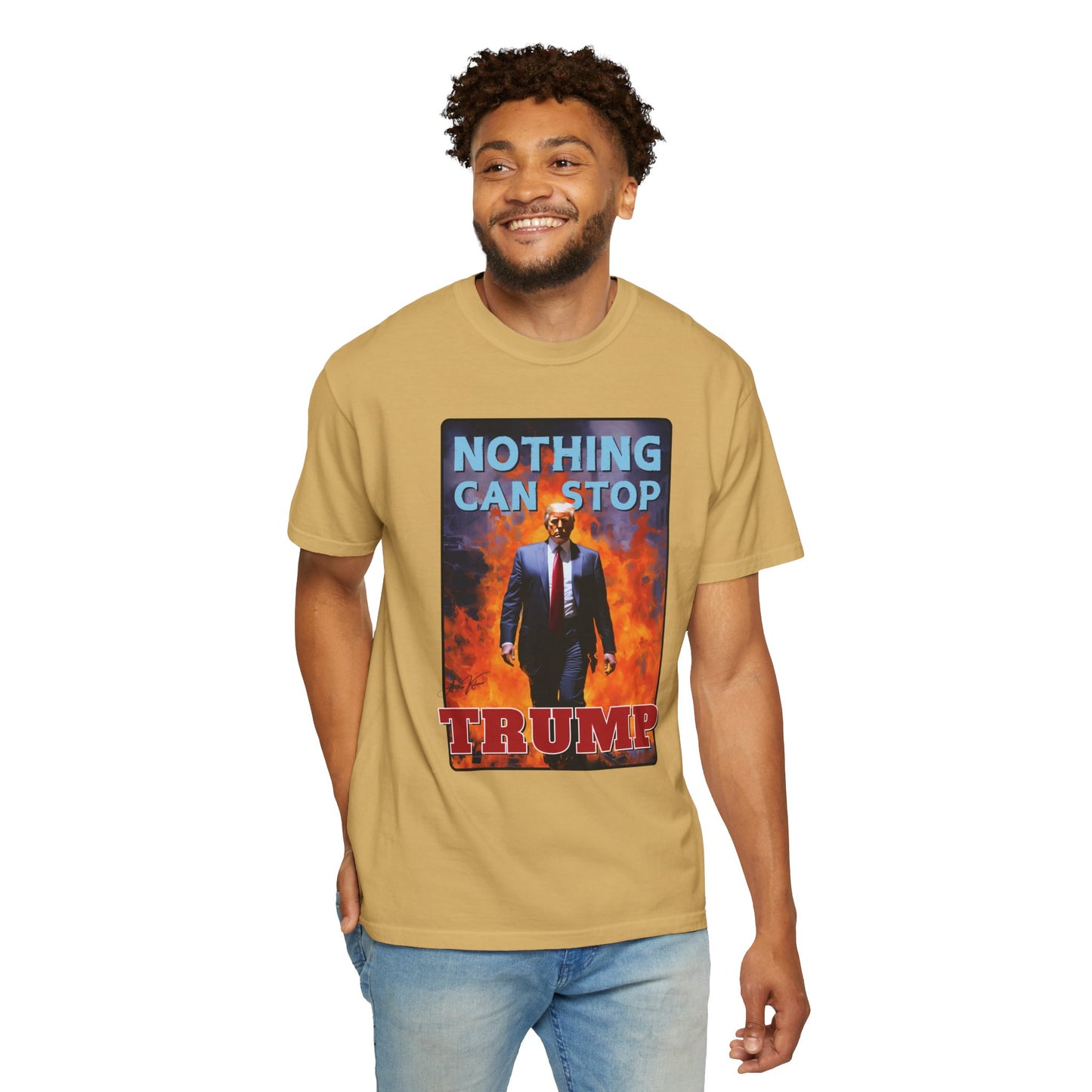 "Nothing Can Stop Trump", Unisex T-shirt (Light Colors)