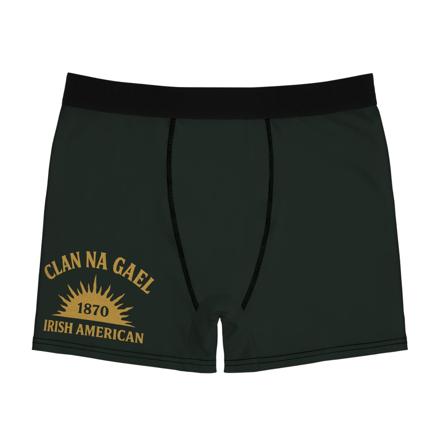 "Clan na Gael - Irish American", Men's Boxer Briefs (Túath Green)