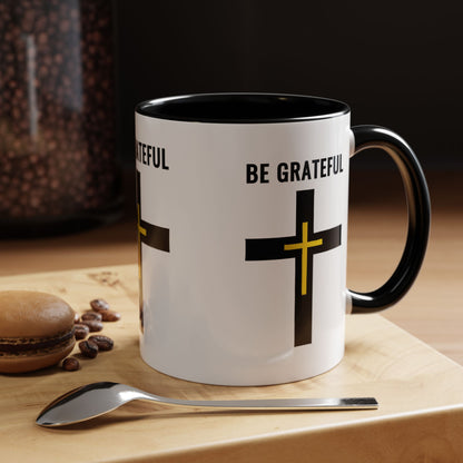 "Be Grateful", Accent Coffee Mug