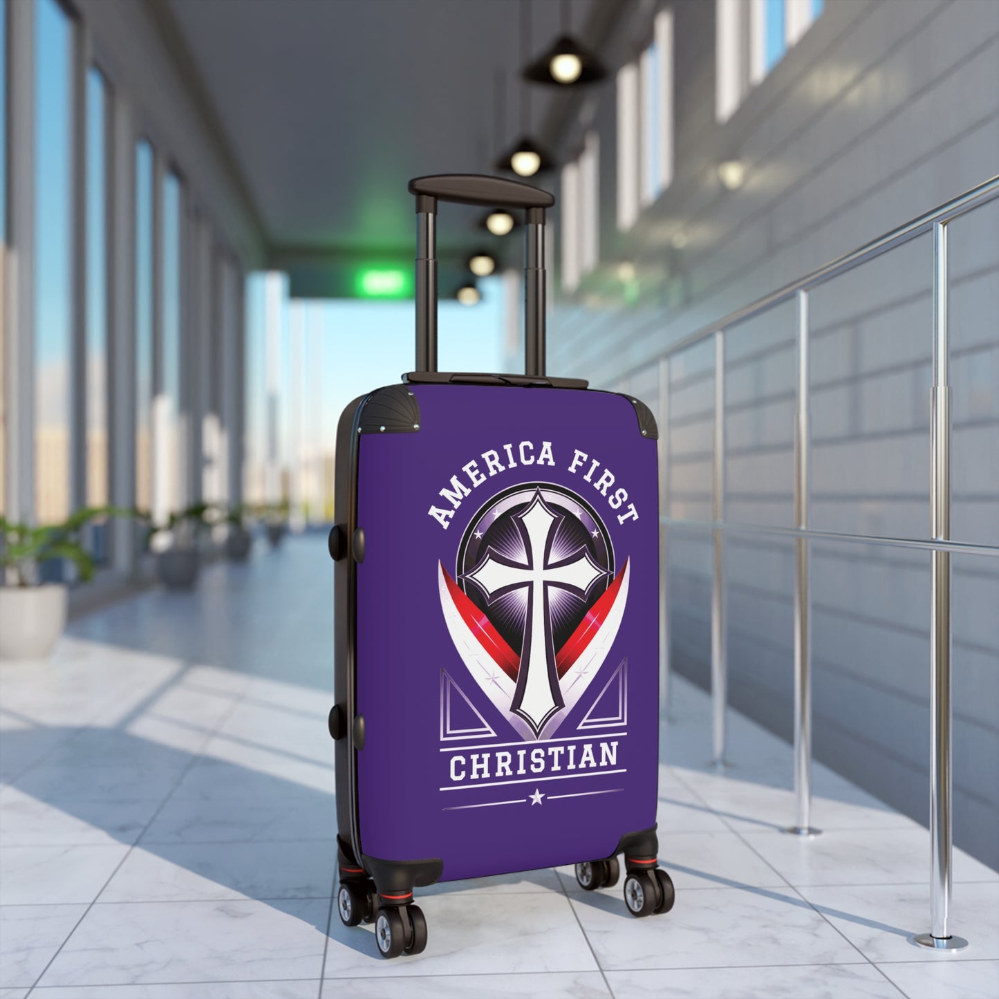 "America First - Christian" #03 Suitcases (Purple)