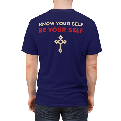 "Know Your Self", Unisex T-shirt (Obsidian Blue)