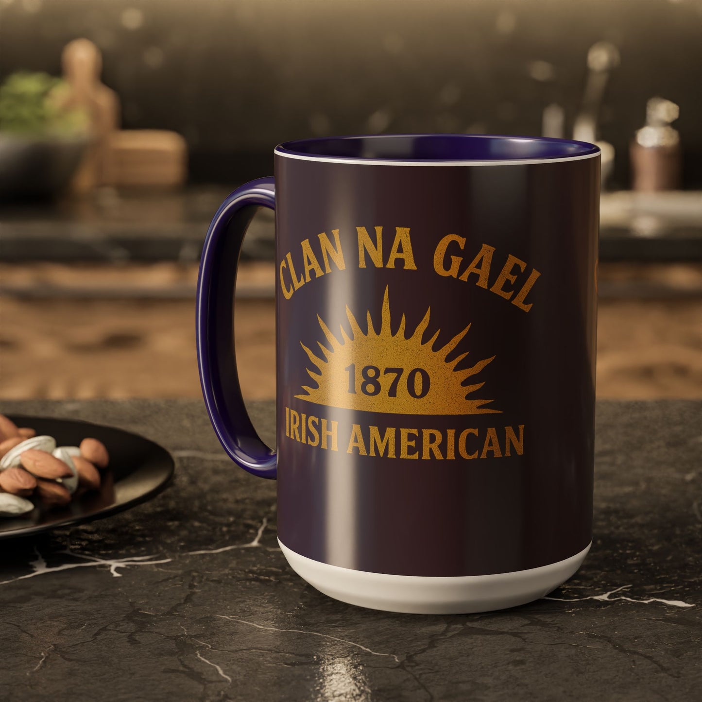 "Clan na Gael - Irish American", Colorful Mugs (11oz, 15oz) (Purple Verbena)