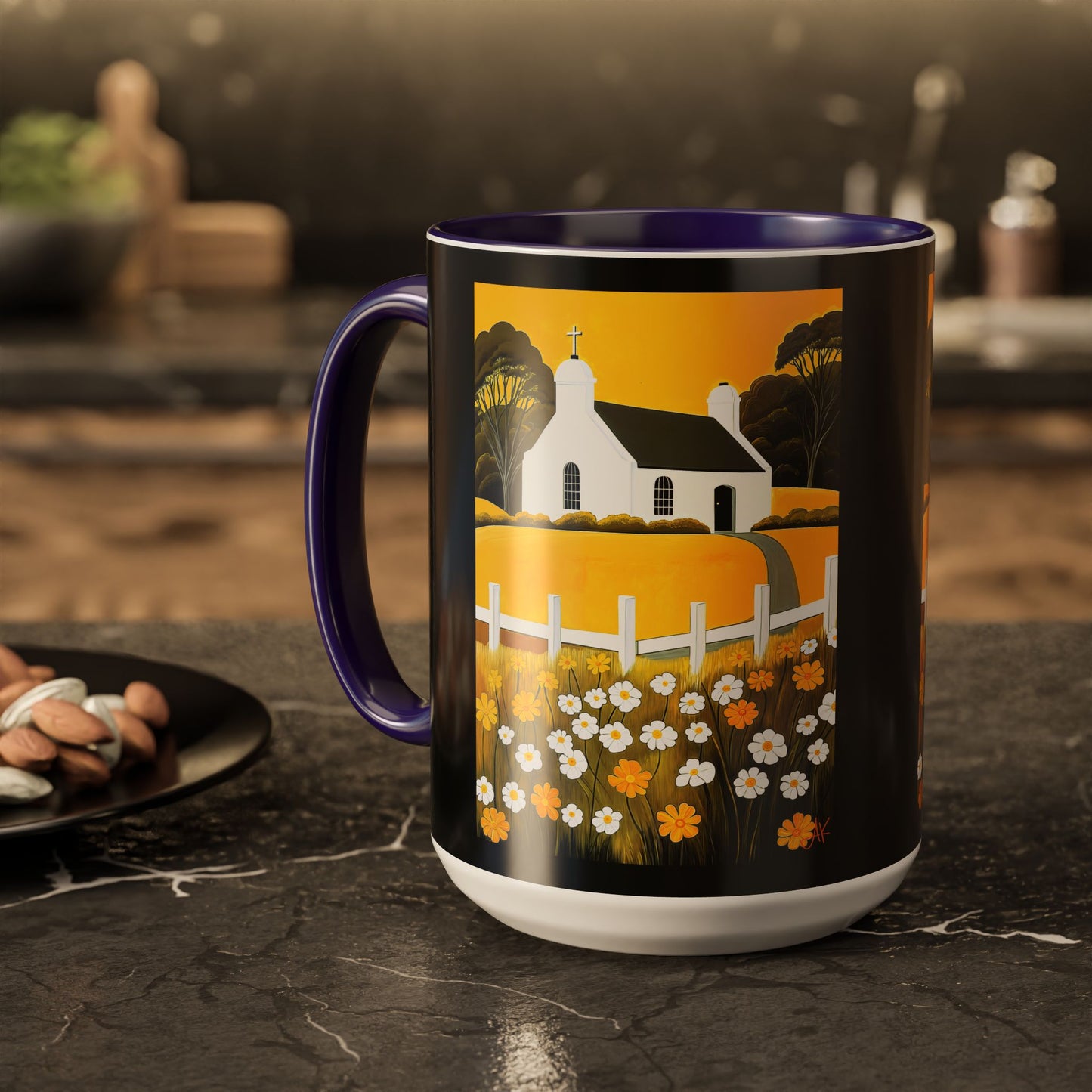 "Eaglais a’ Bhuidhe (Gaelic) - The Church of Golden Hope (English)", Colorful Mugs (11oz & 15oz)