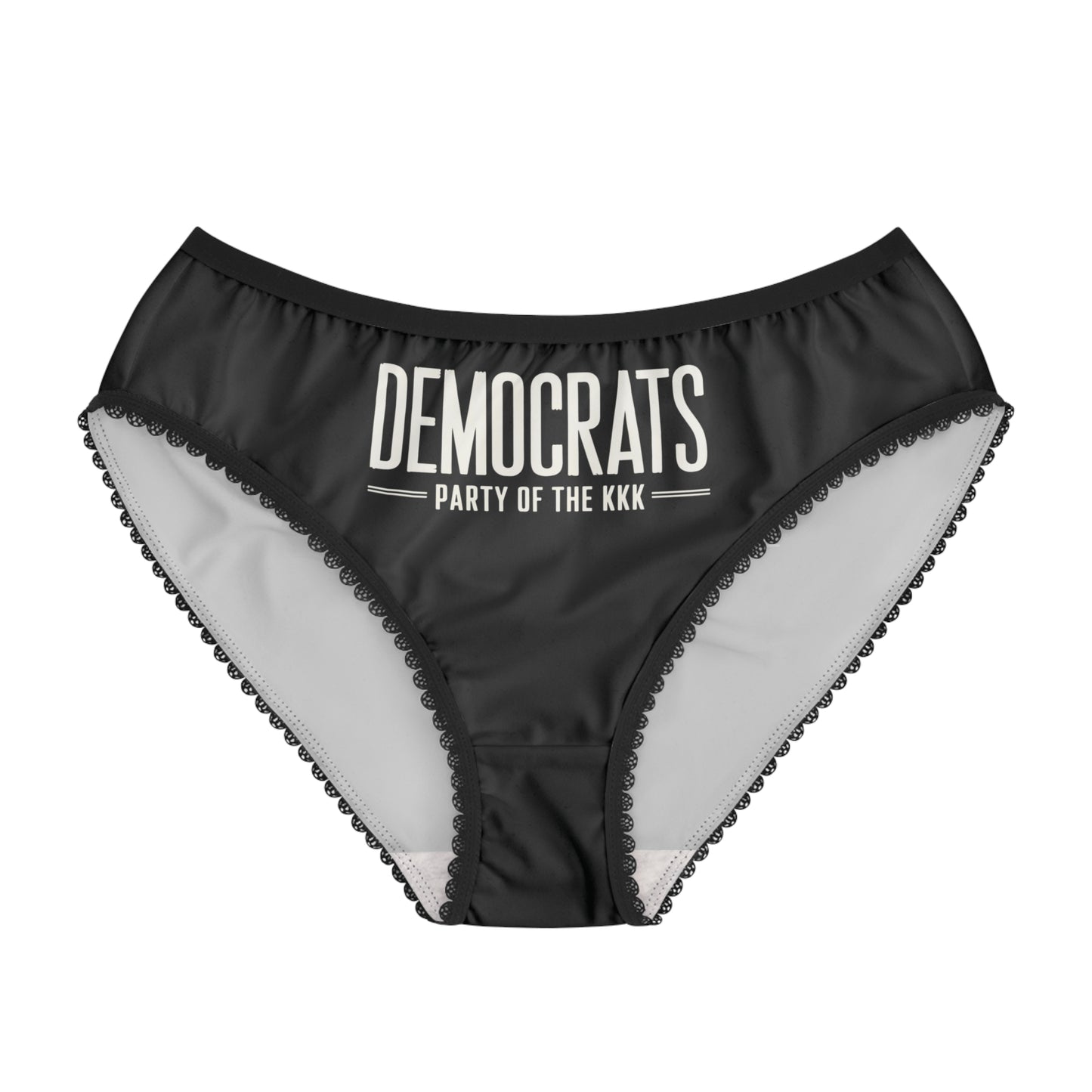"Democrats - Party of the KKK", Women's Briefs (Raven Black)
