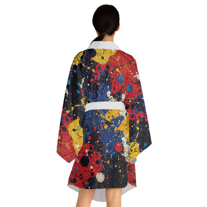 "Abstract 274", Long Sleeve Kimono Robe