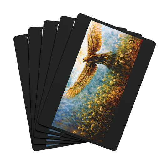 "Rise of the Golden Sentinel", Fine Art Playing Cards (Void Black)