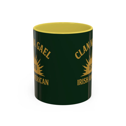 "Clan na Gael - Irish American", Colorful Mugs (11oz, 15oz) (Fenian Green)