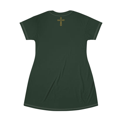 "Clan na Gael - Irish American", T-Shirt Dress (Fenian Green)