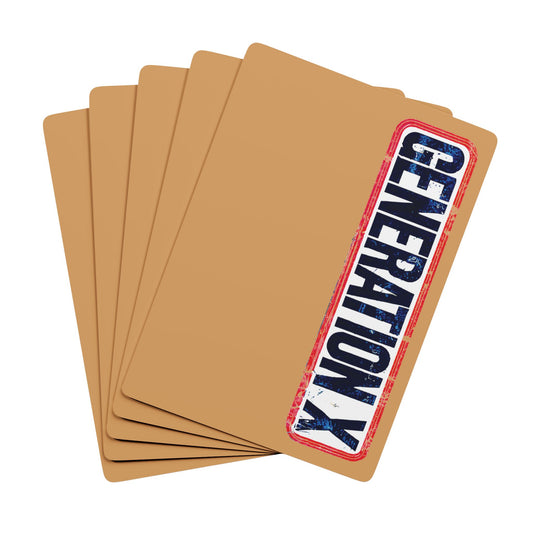 "Generation X", Retro Playing Cards (Camel Brown)