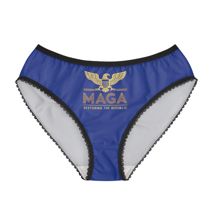 "MAGA - Restoring the Republic", Women's Briefs (Electric Deep Blue)