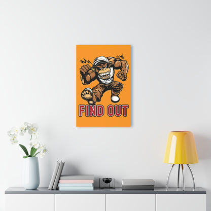 "Find Out", Acrylic Wall Prints (French Cleat Hanging) (Goldfish Orange)