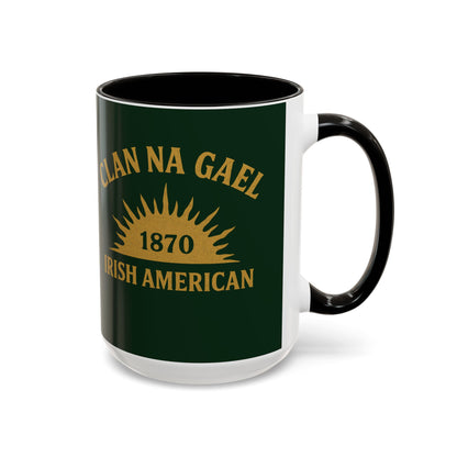 "Clan na Gael - Irish American", Colorful Mugs (11oz, 15oz) (Fenian Green)