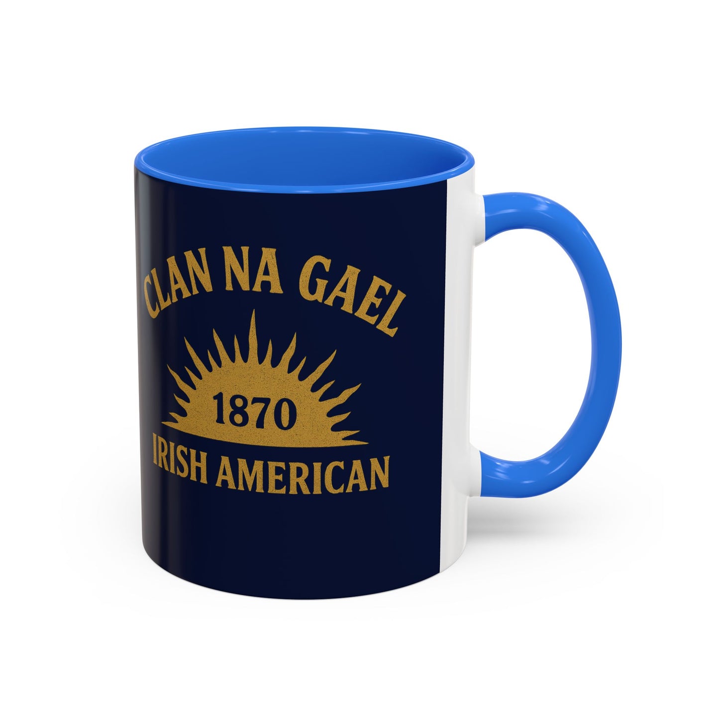 "Clan na Gael - Irish American", Colorful Mugs (11oz, 15oz) (Mariana Blue)