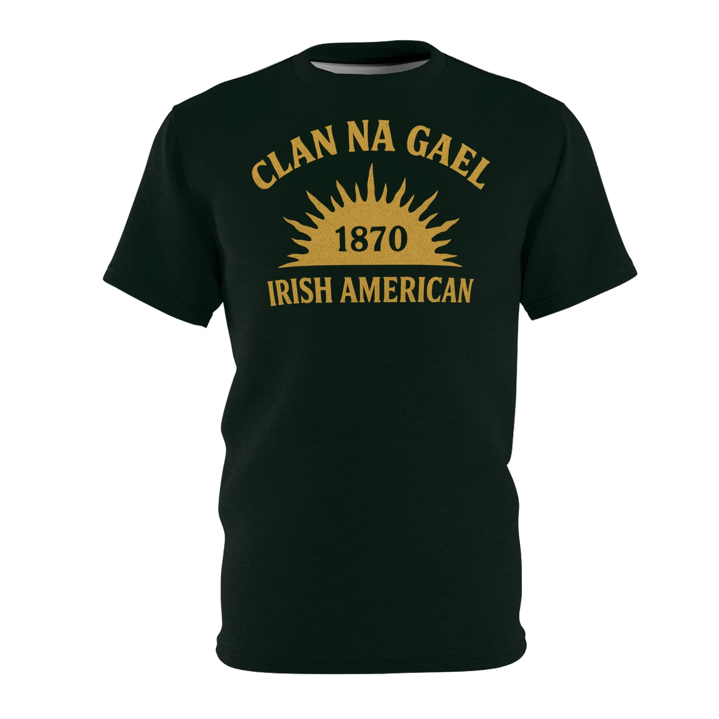"Clan na Gael - Irish American", Unisex T-shirt (Túath Green)