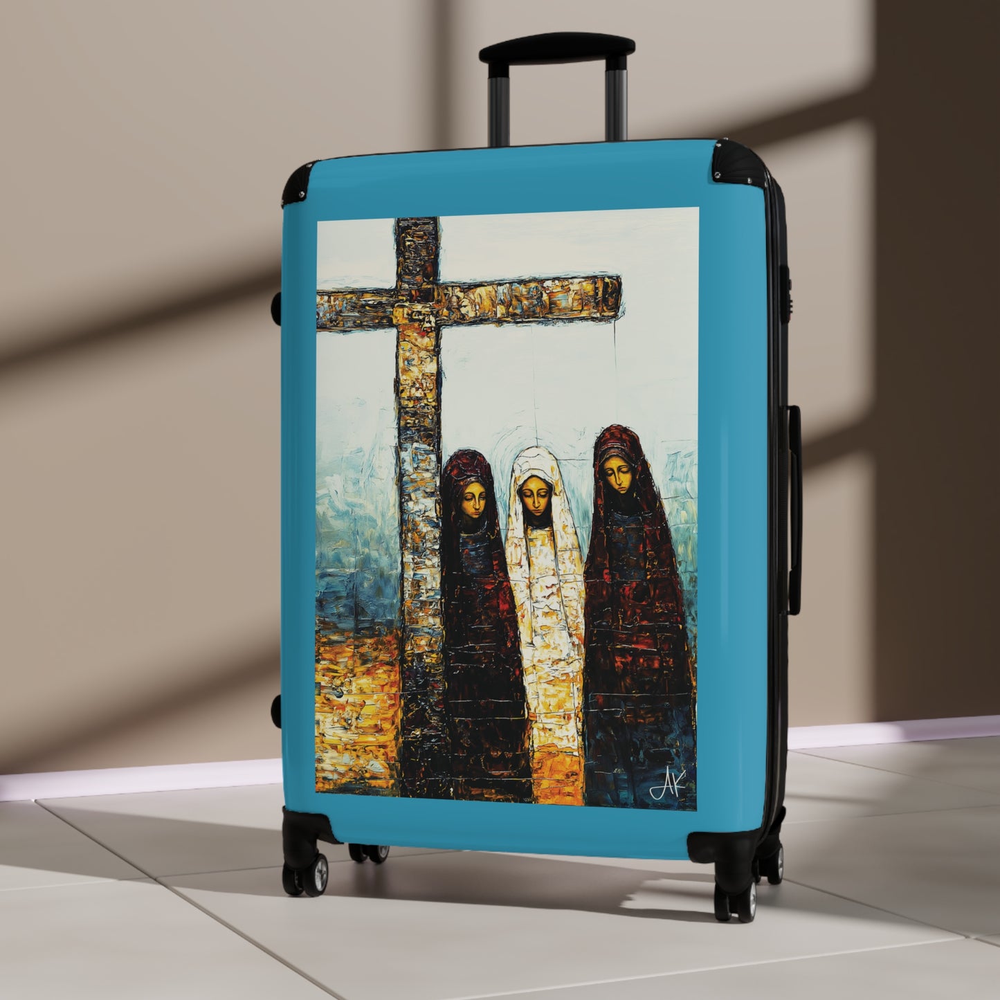 "At-the-Foot of the Cross - John 19:25", Suitcases (Turquoise)