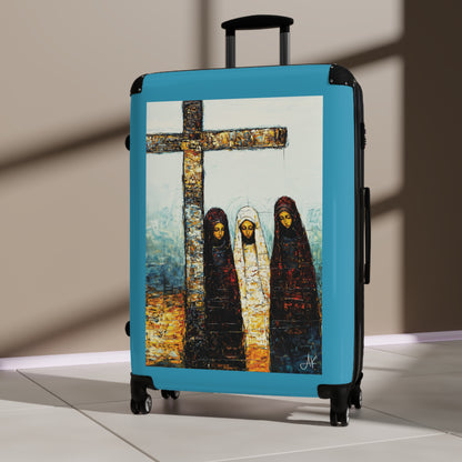 "At-the-Foot of the Cross - John 19:25", Suitcases (Turquoise)
