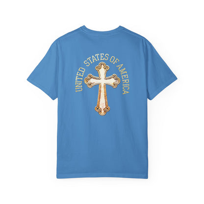 "USA Gold Cross", Unisex T-shirt
