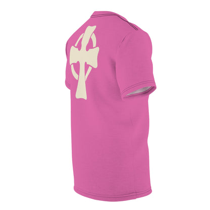 "Retro Jesus", Unisex T-shirt (Rosy Pink)
