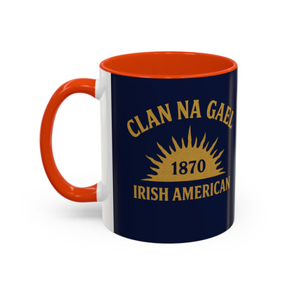 "Clan na Gael - Irish American", Colorful Mugs (11oz, 15oz) (Mariana Blue)